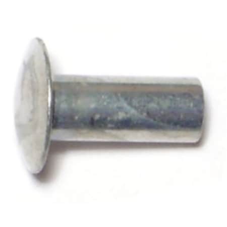 Midwest Fastener Tubular Rivet, Truss Head, 3/16 in Dia., 7/16 in L, Steel Body, 36 PK 61877